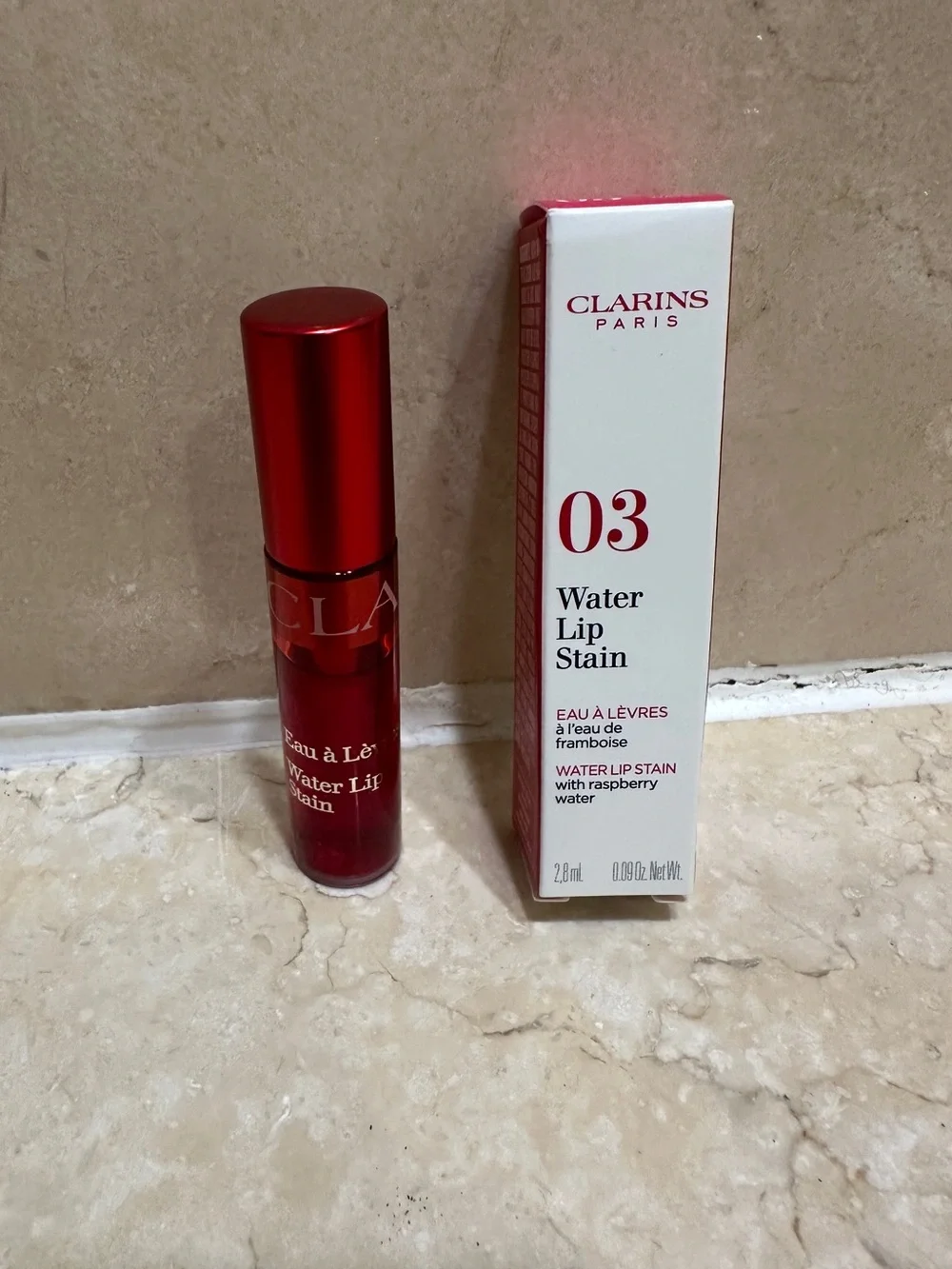⭐️5 for $10 Clarins Water Lip Stain 03 Raspberry Red